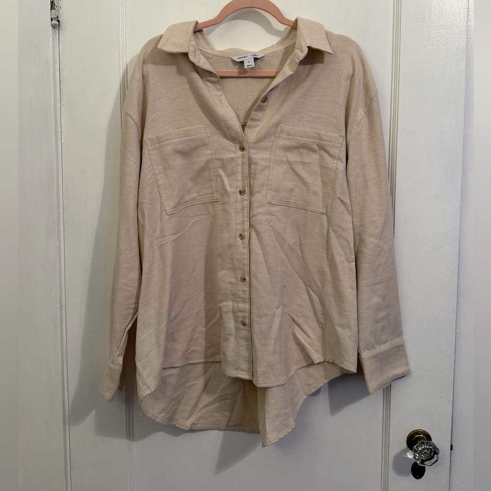 Tan Button-Up Shirt
